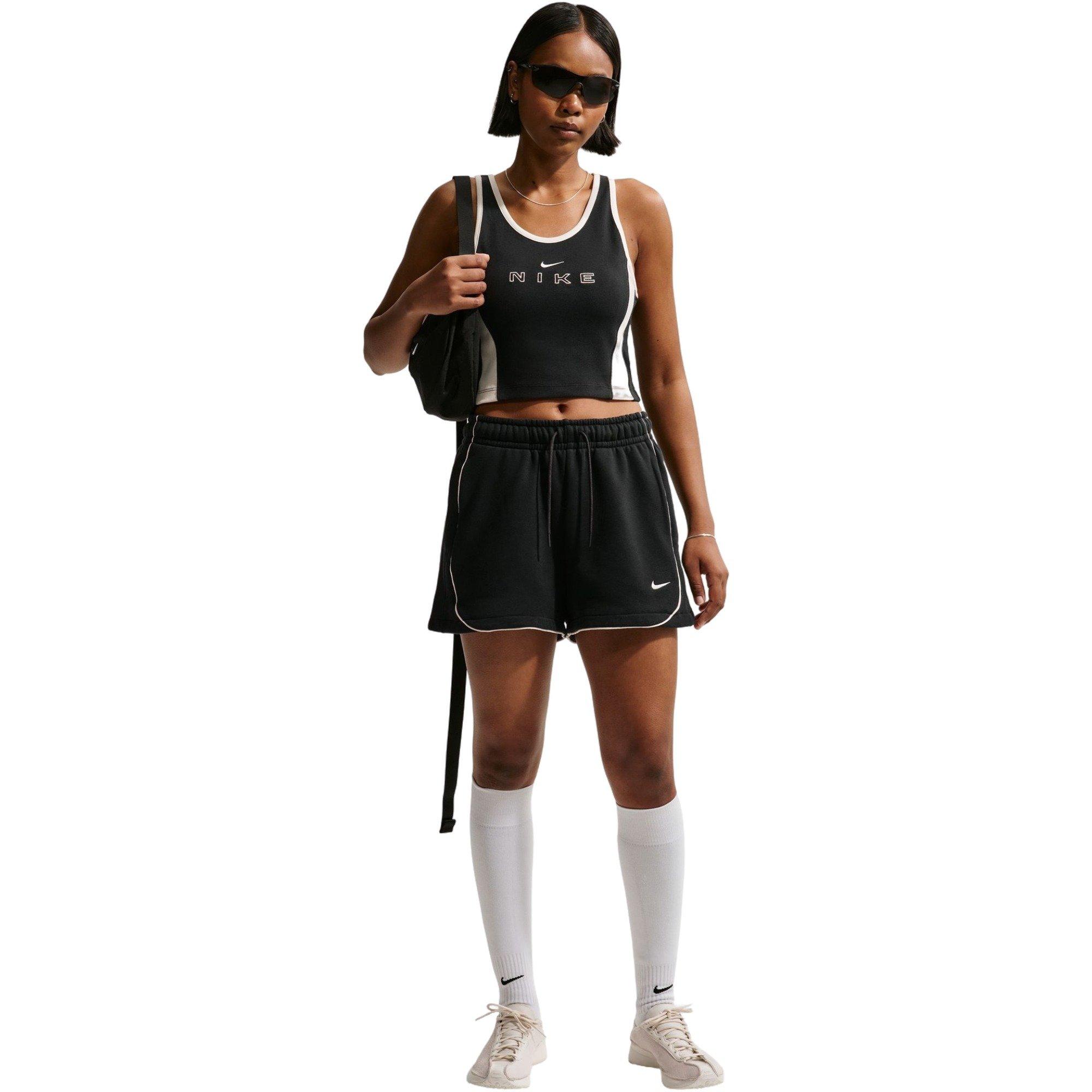 Nike Women's Sportswear Tight Graphic Tank Top - Black/White - BLACK/WHITE